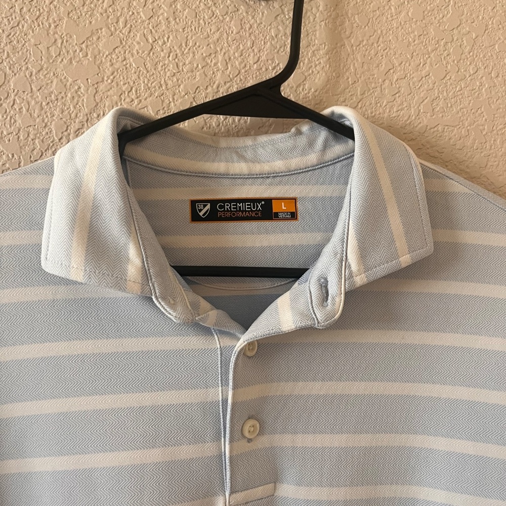 Cremieux Men's Striped Collared Polo Golf Shirt - Picture 3 of 7